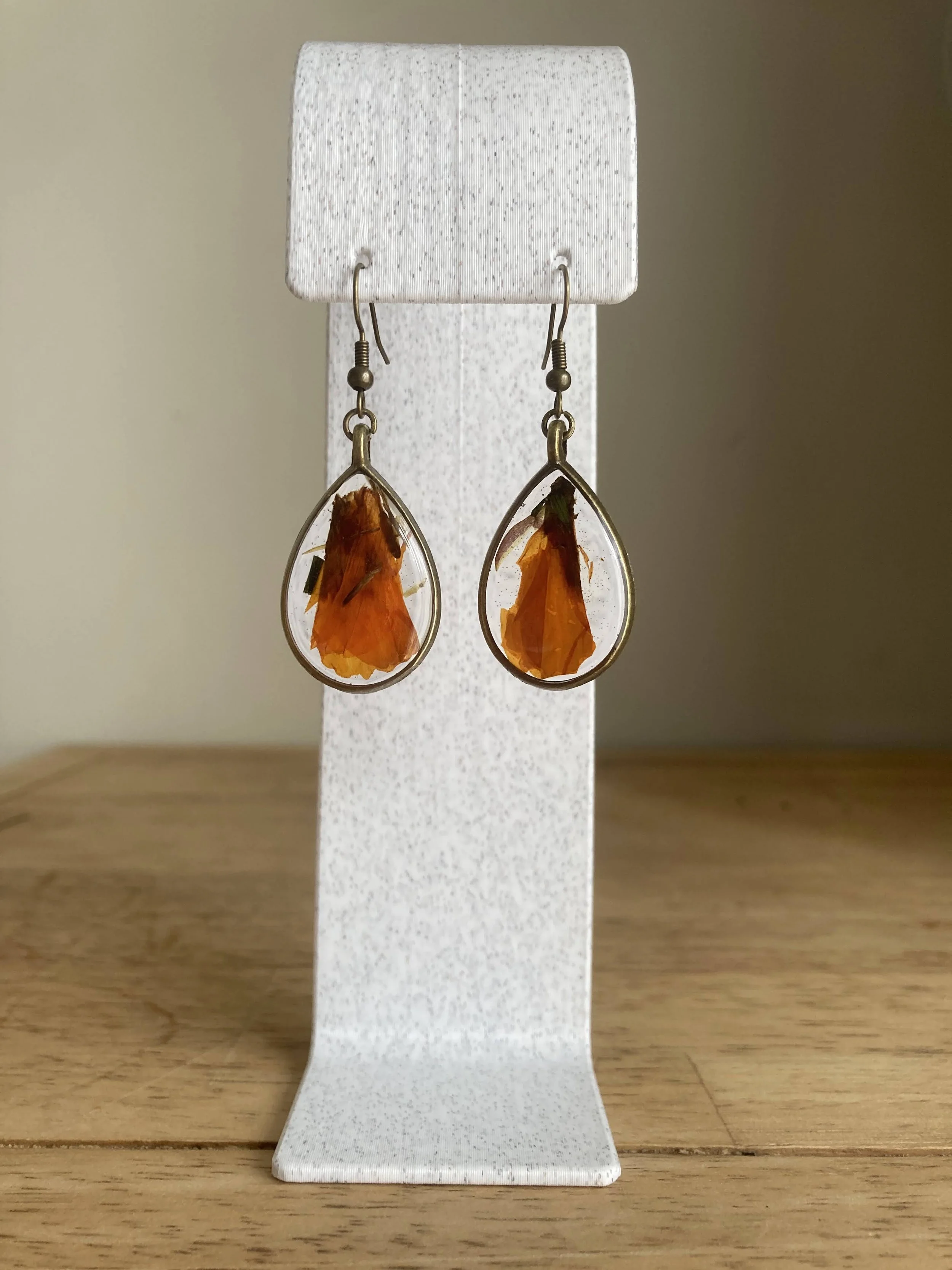 Orange Floral Teardrop - Dec 2025