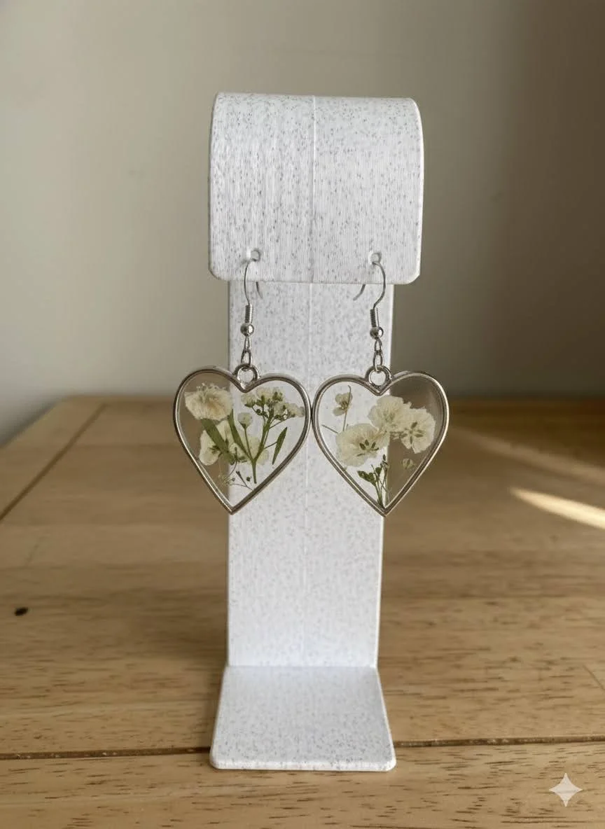 White Floral Heart Drop - Dec 2025