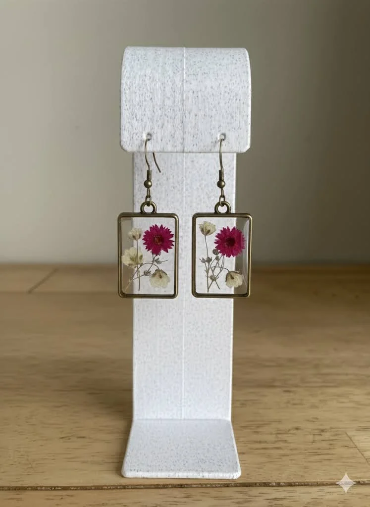 Pink & White Floral Rectangle Drop - Dec 2025