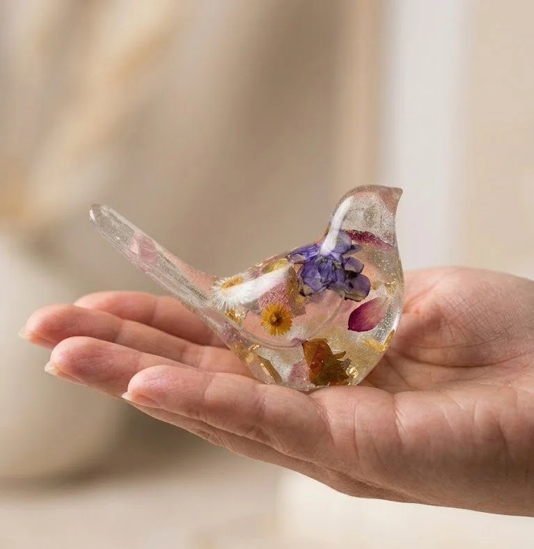 Resin Botanical Bird