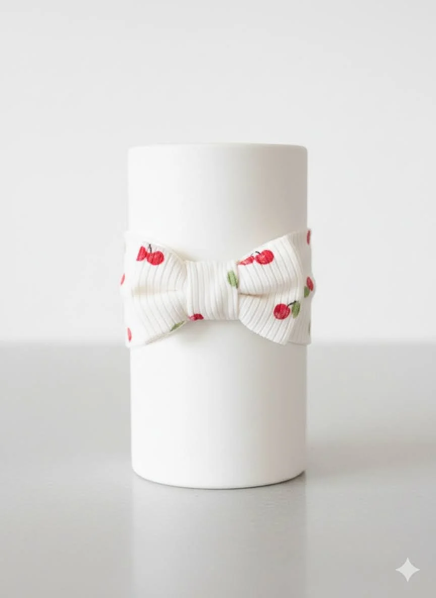 Handsewn Cherry Baby Headband