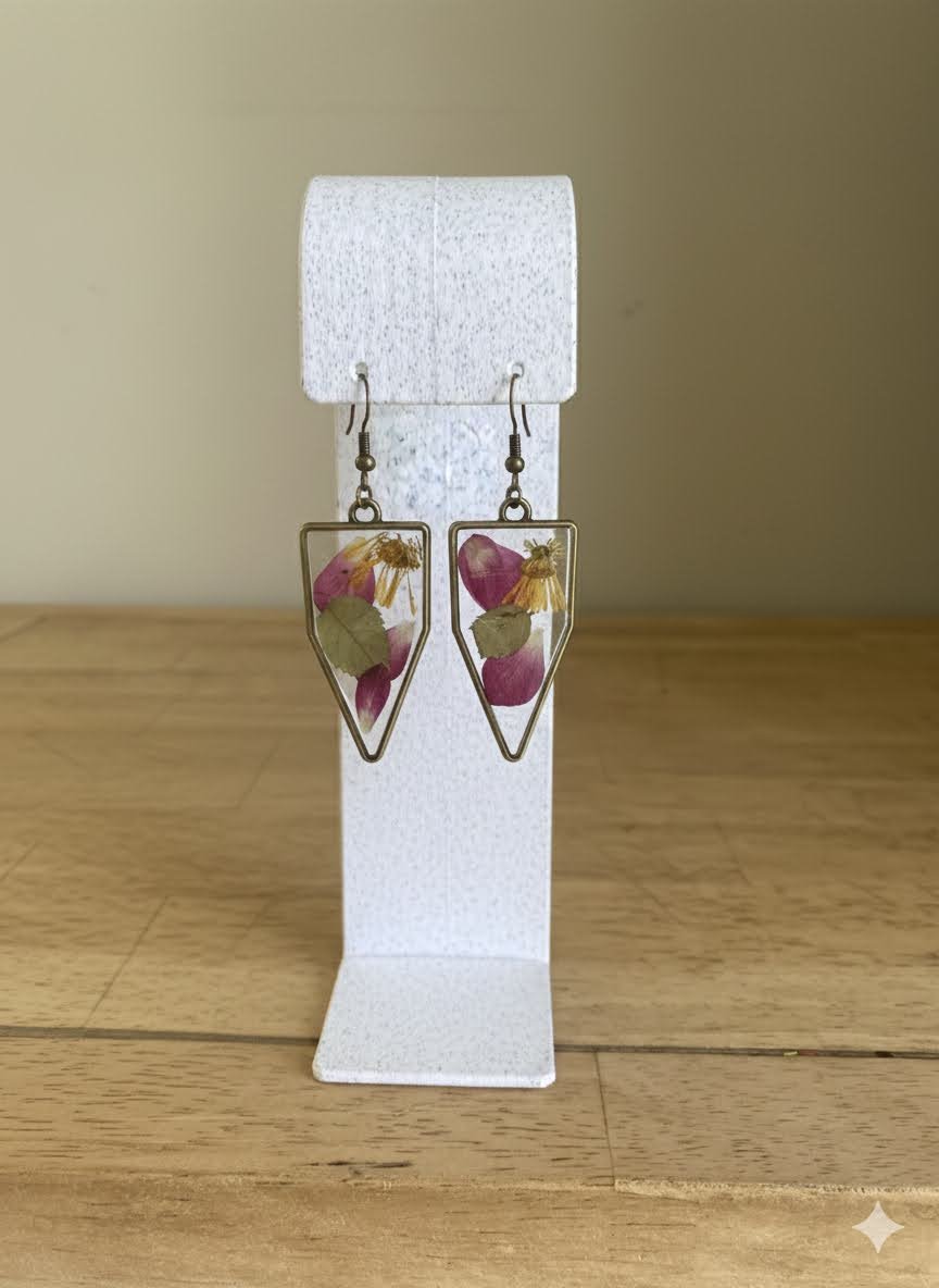 Yellow & Maroon Floral Tapered Drop - Jan 2026