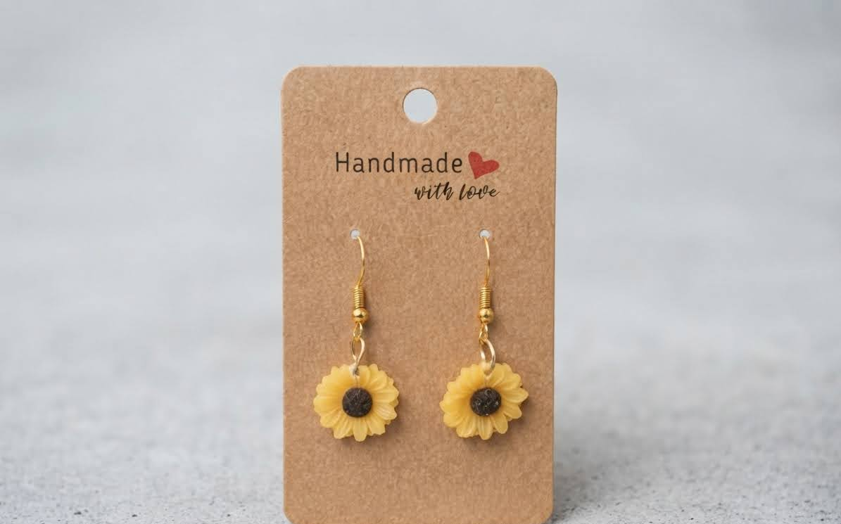 Sunflower Drop Earring