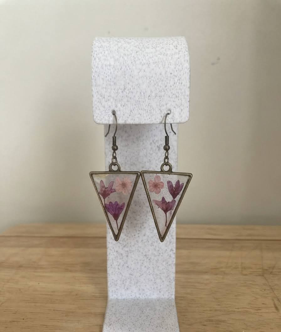 Pink & Purple Floral Triangle Drop - July 2026