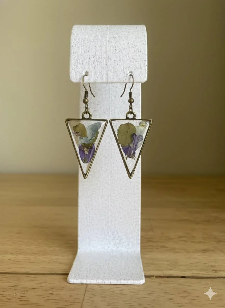 Light Blue & Purple Floral Triangle Drop - Jan 2026