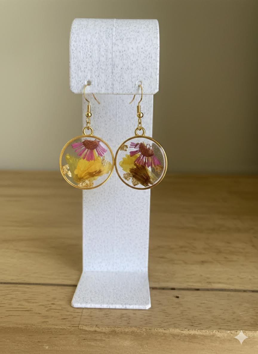 Purple & Yellow Floral Circle Drop - Jan 2026