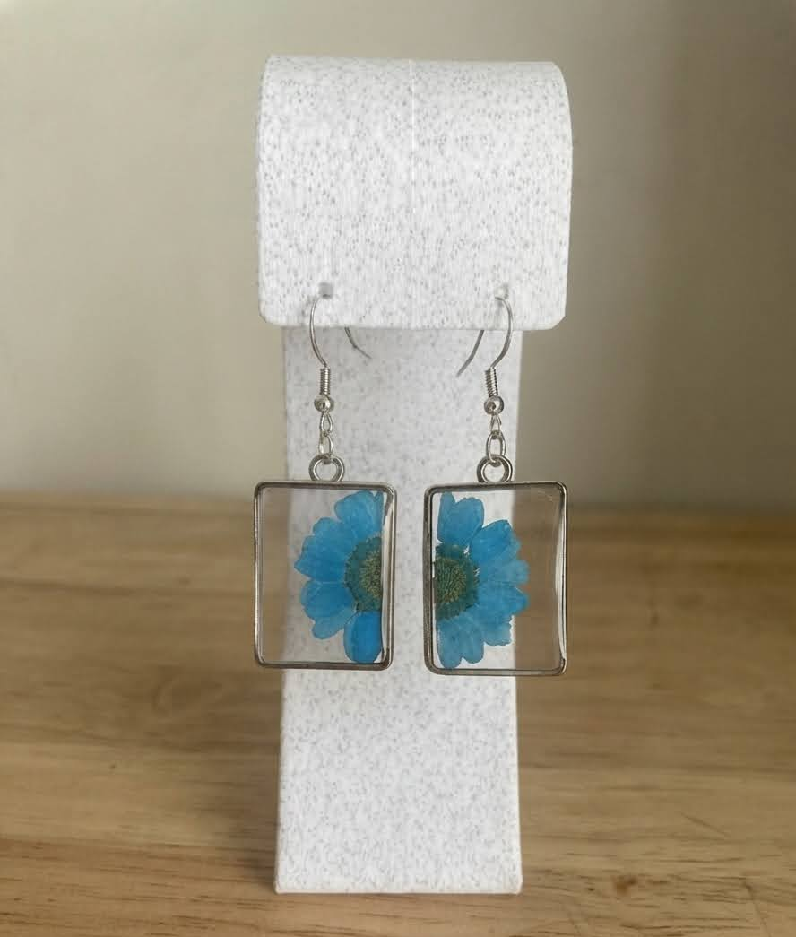 Blue Floral Rectangle Drop - July 2026
