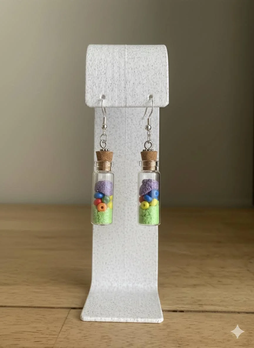 Rainbow in a Bottle Drop Earring