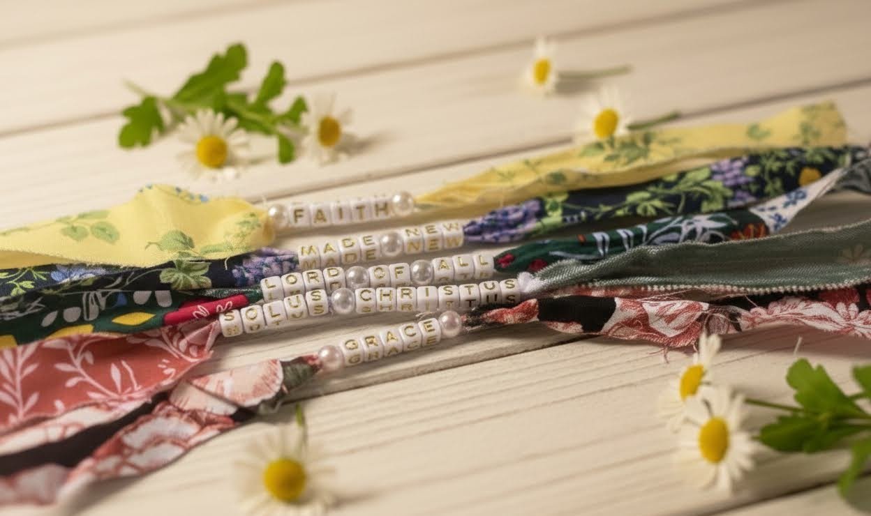 Fabric Beaded Bracelet