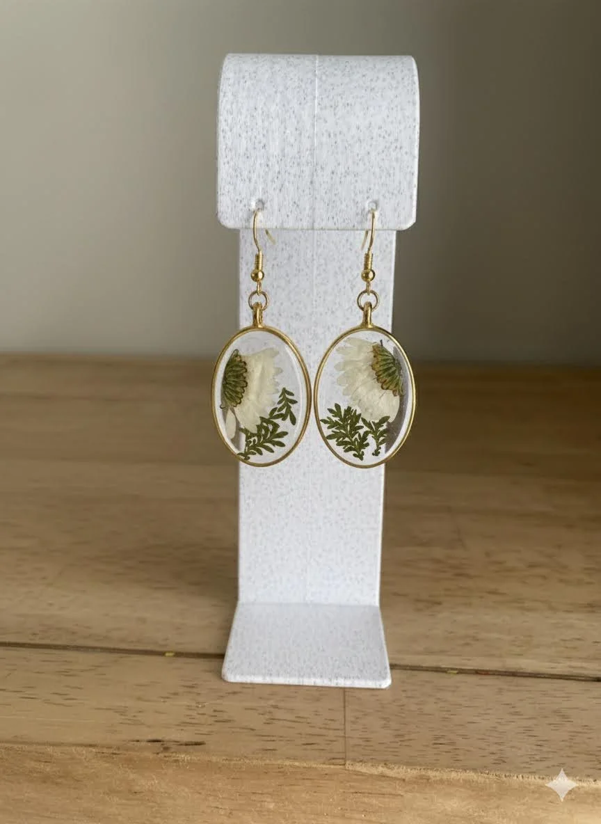 White Floral Oval Drop - Dec 2025