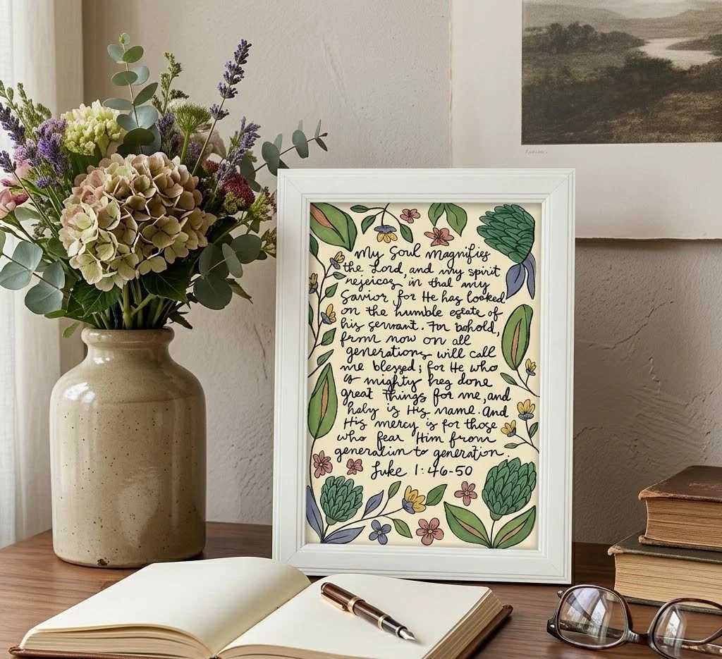 Custom Floral Hand-Drawn Art 5x7