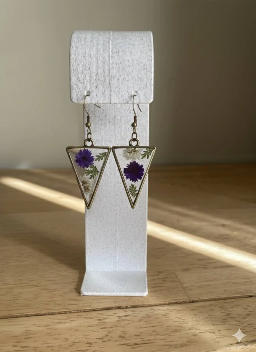 Purple & White Floral Triangle Drop - Dec 2025