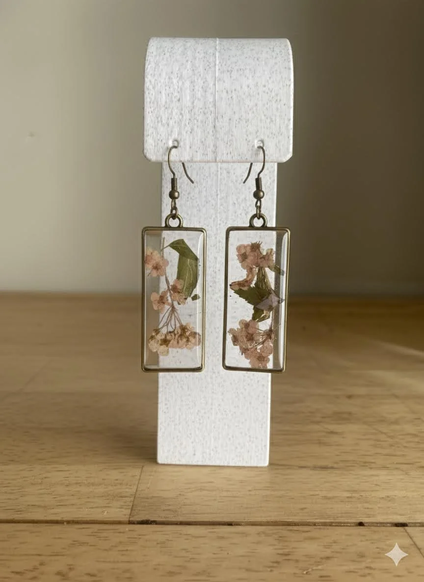 Light Pink Floral Long Rectangle Drop - Dec 2025