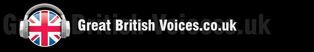 Jane Farnham Logo for Great British Voices.co.uk with a British flag inside a headset icon