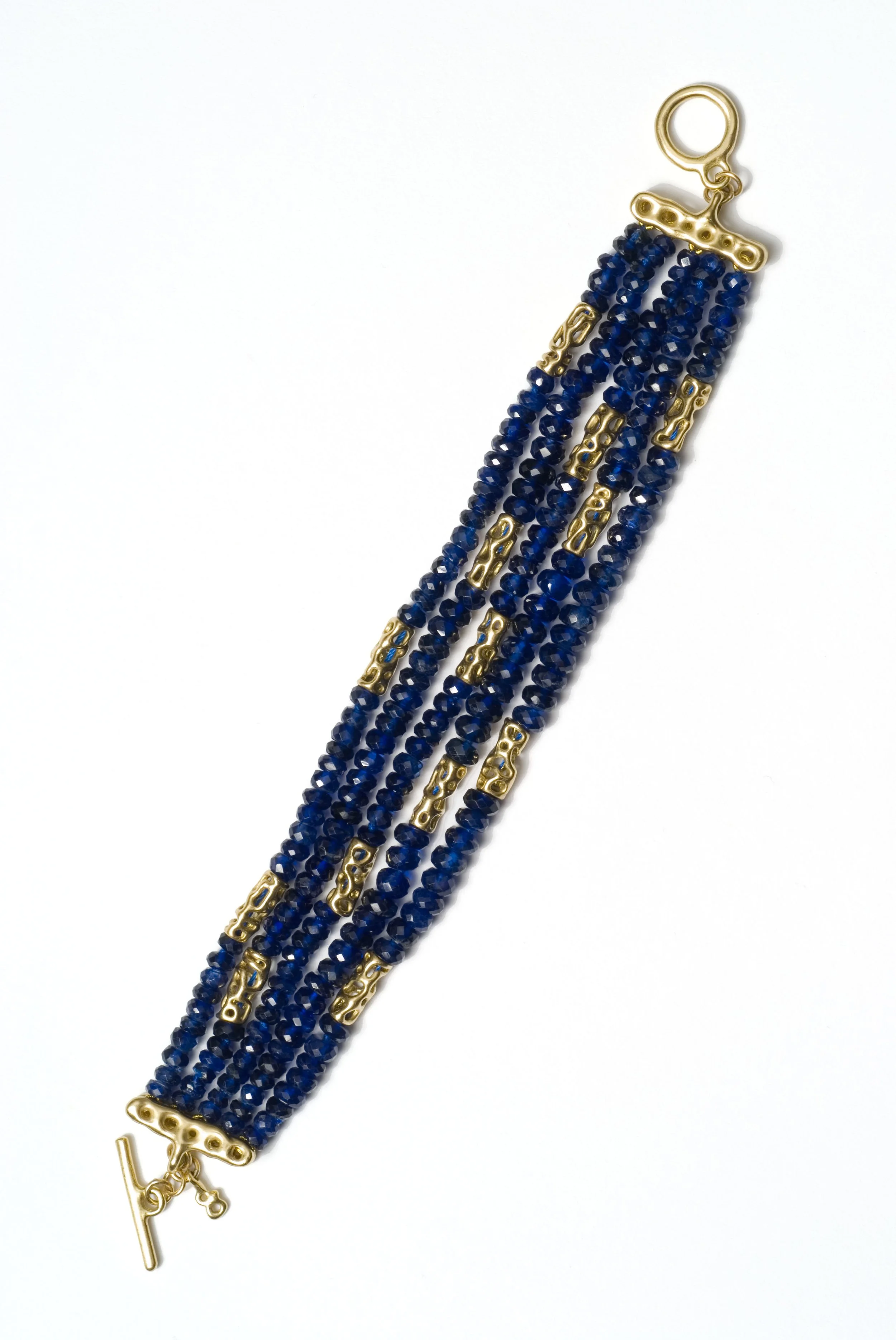  Lana 
  Kayonite bracelet with gold tubes and clasp, MAZGB07