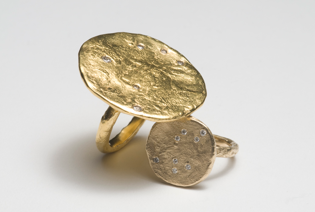  Constellation 
 Large and small rings with diamonds in the form of zodiac constellations, RSR09D and RSR10D