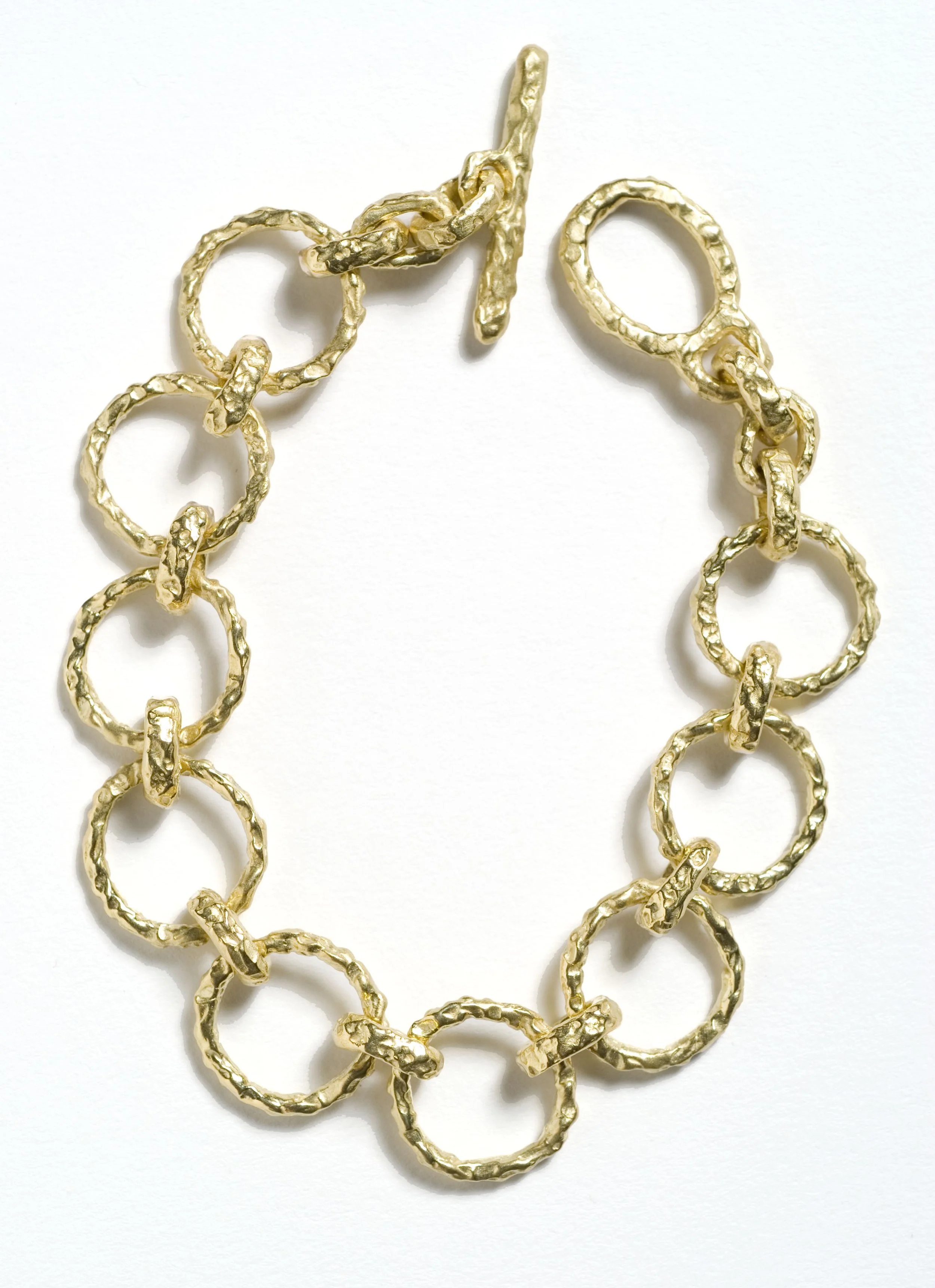  Nicole 
 Textured circular linked bracelet, RSB01