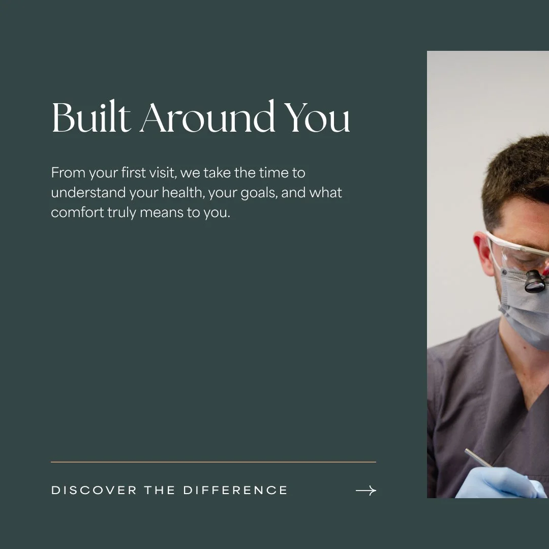 Carousel post slide discussing how this dental practice is built around patients' personal needs. 