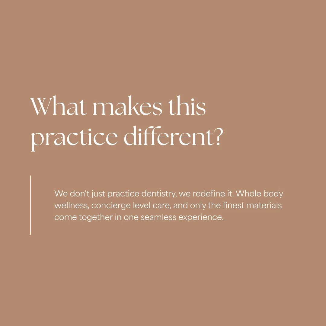 Carousel post slide discussing what makes this dental practice different. 