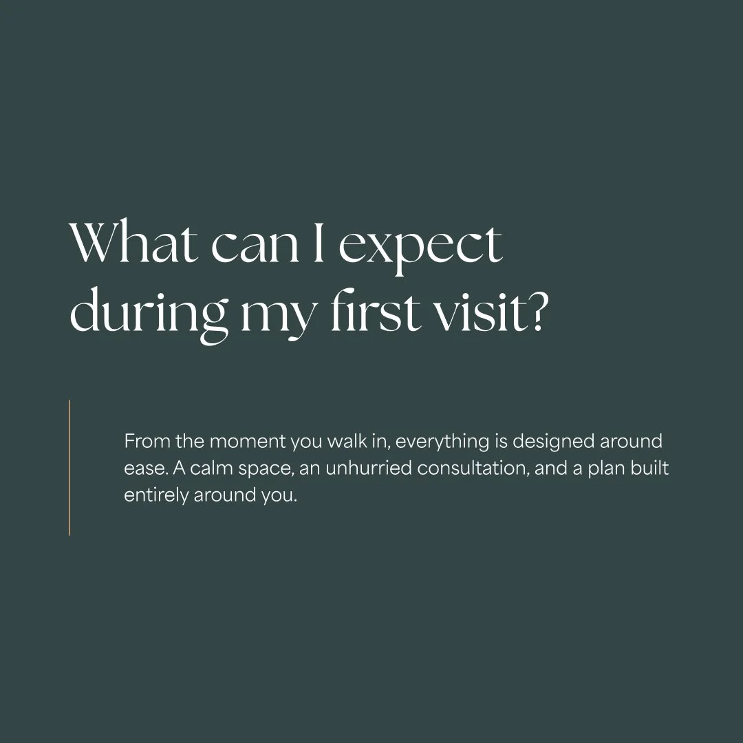 Carousel post slide discussing what a patient can expect during their first dental visit. 