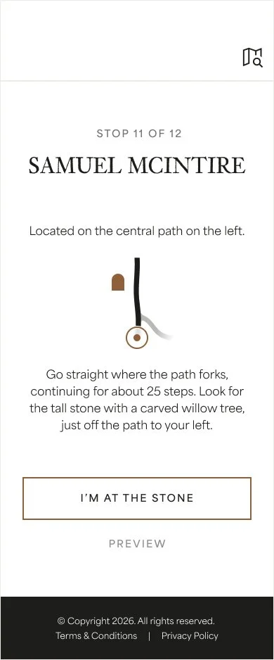 Self Guided Tour Path Screen