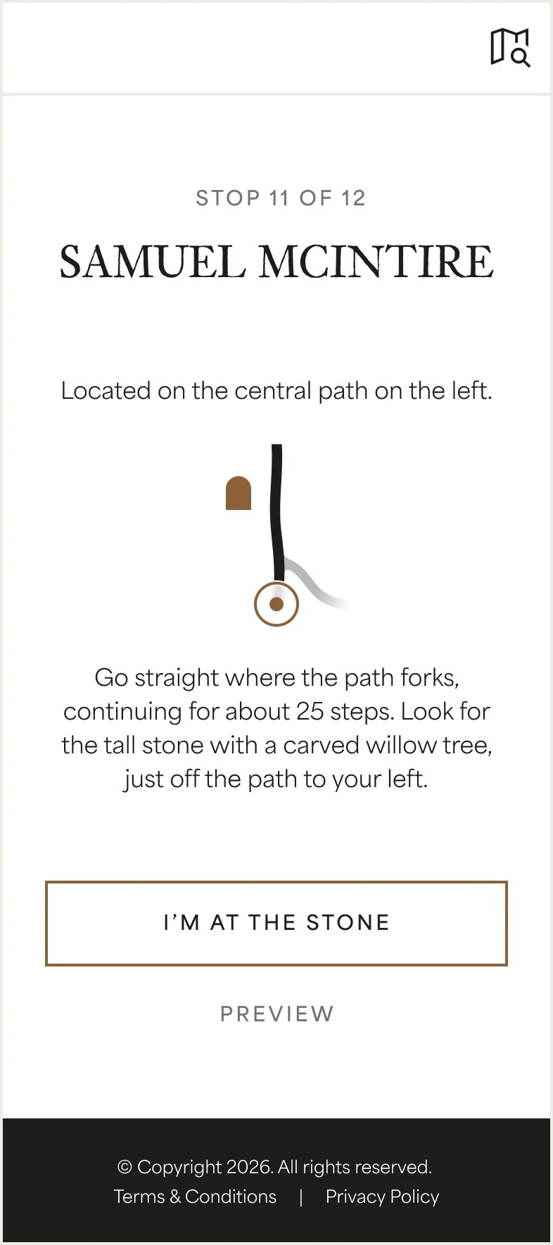 Self Guided Tour Path Screen