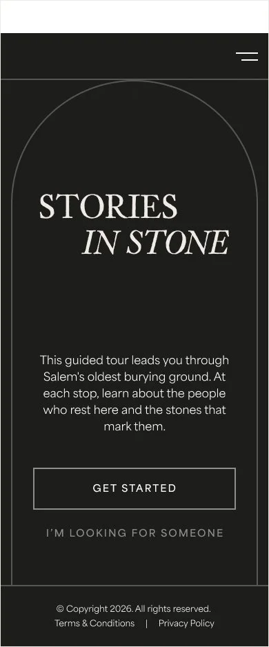 Self Guided Tour Start Screen 