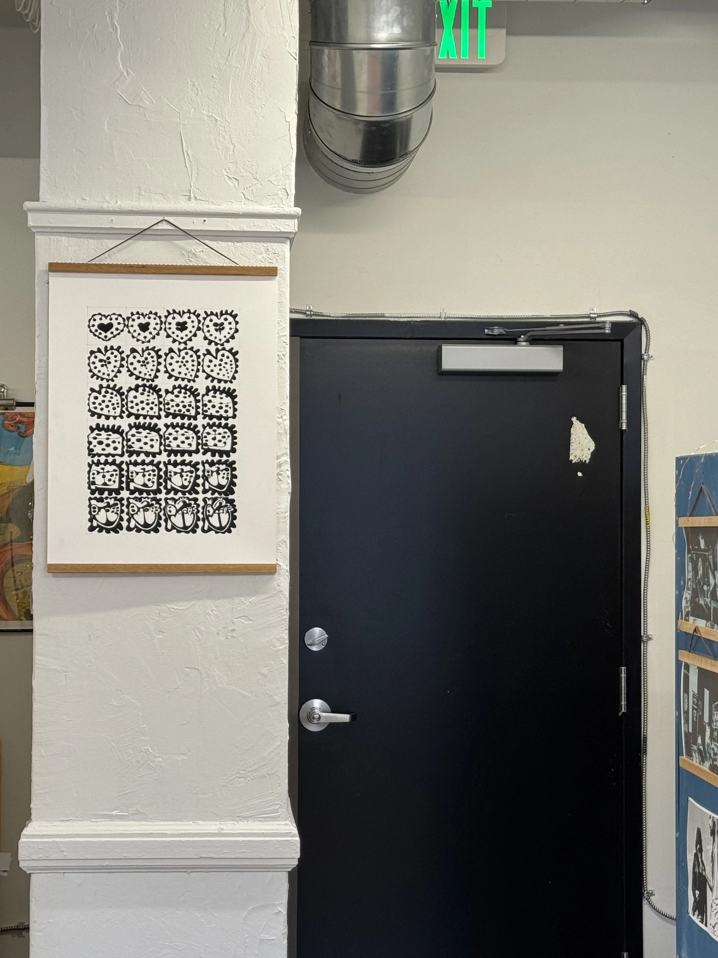 That's my door. It has an EXIT sign above it. 