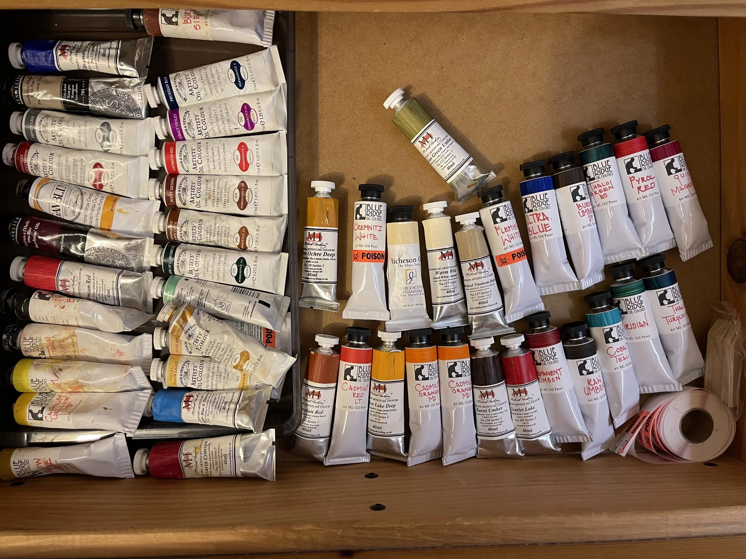 Early days in the home studio at the beginning of the first 3 year that I am now documenting.