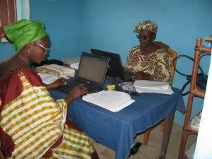 Aisa and Fanta entering data.JPG