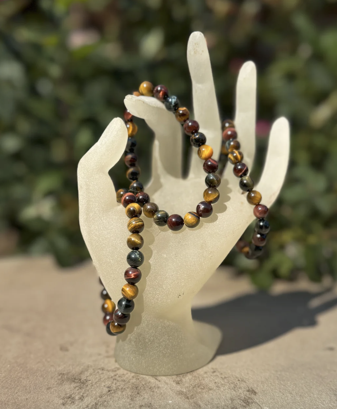 "A" Multi Colored Tigers Eye Stretchy Bracelets