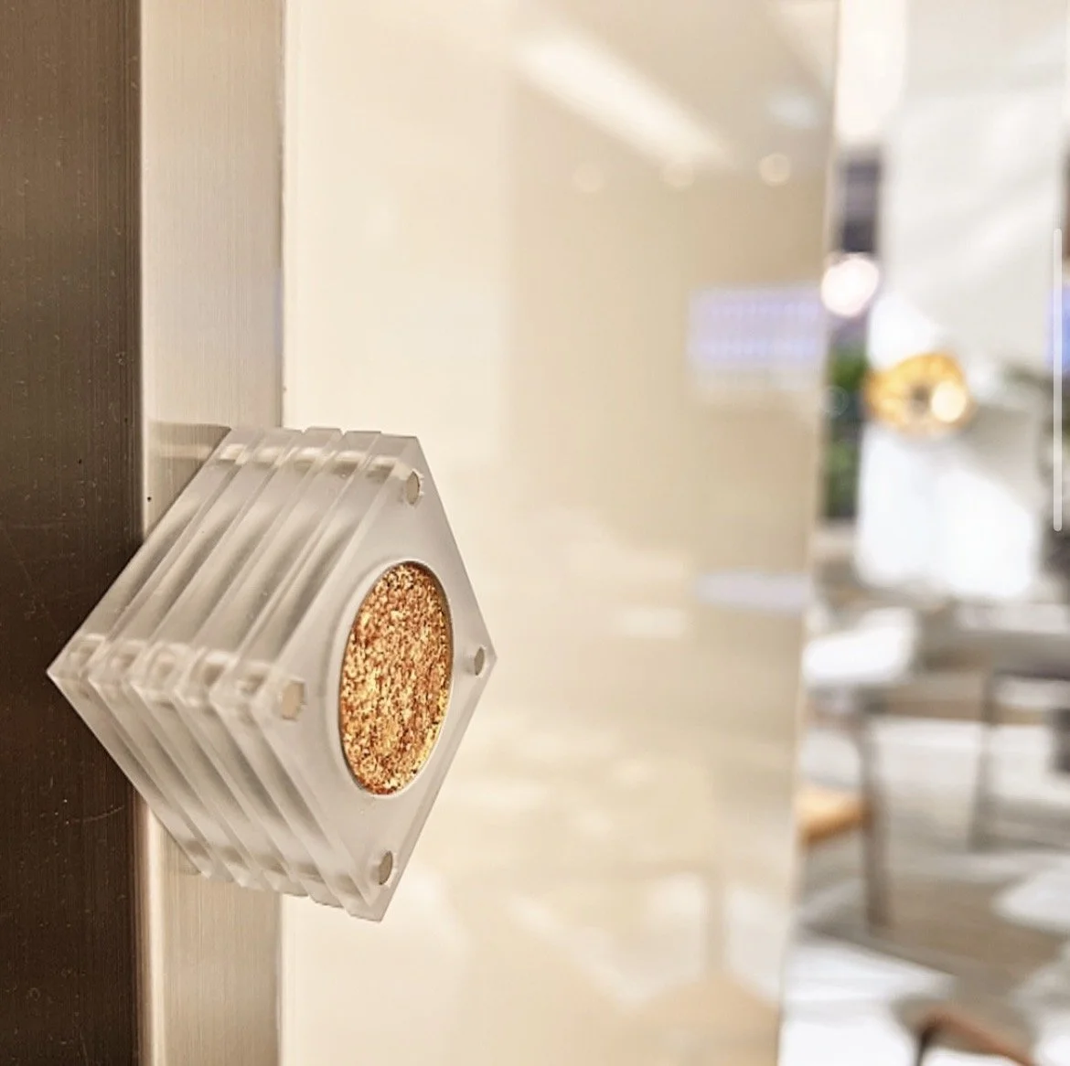 High-pigment golden-orange metallic eyeshadow named Radiant 21st in transparent magnetic case by The Imperfectionist.