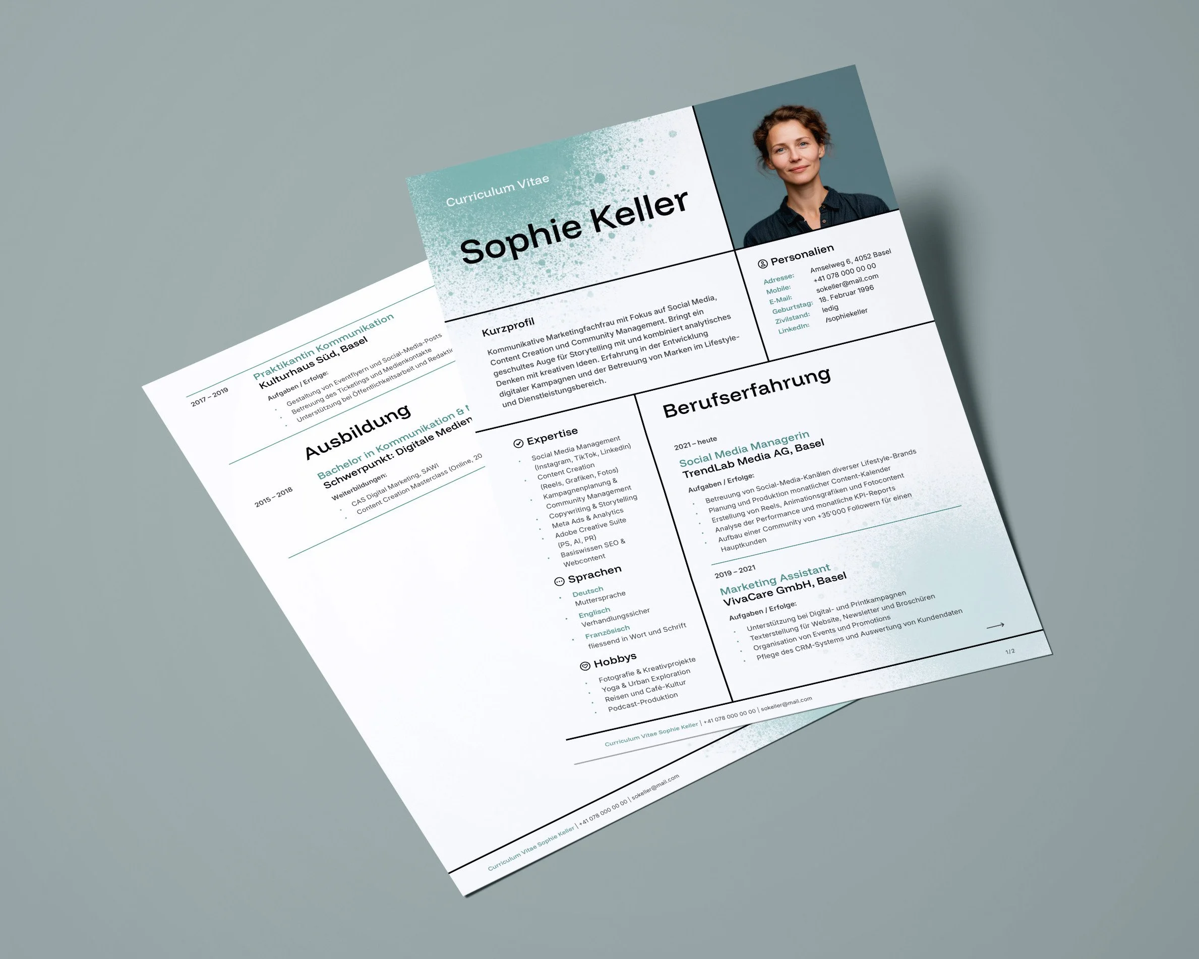 Professionell gestalteter Lebenslauf | Basic Pro | Pimp My CV