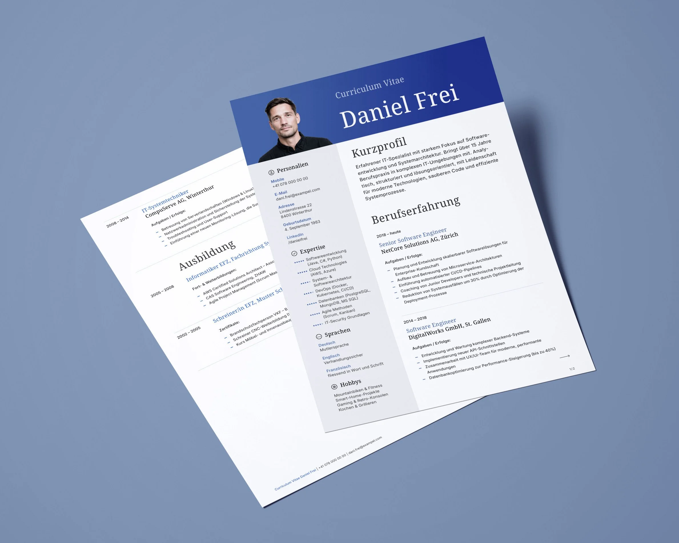 Professionell gestalteter Lebenslauf | Basic Pro | Pimp My CV