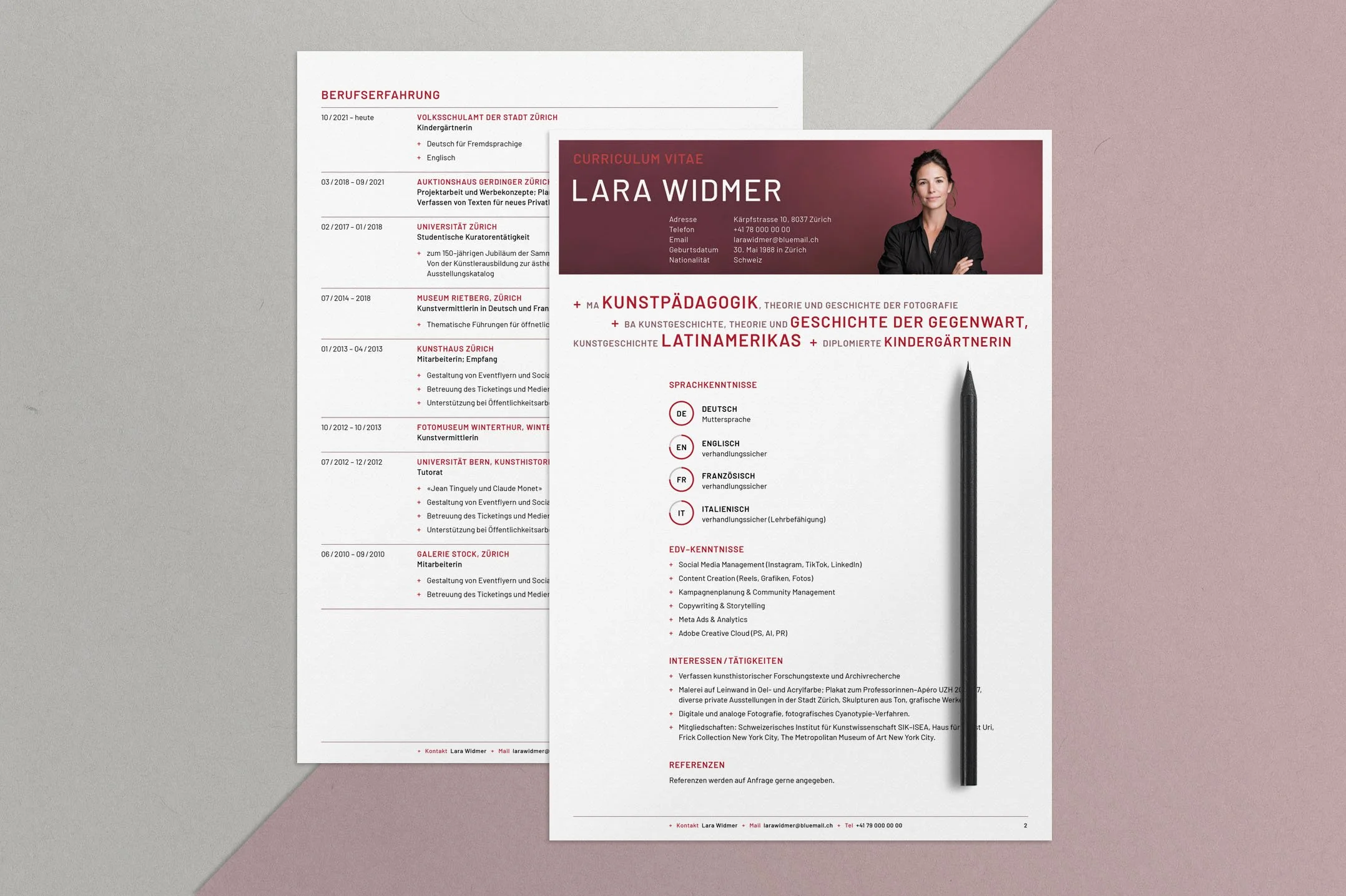 Professionell gestalteter Lebenslauf | Basic Pro | Pimp My CV