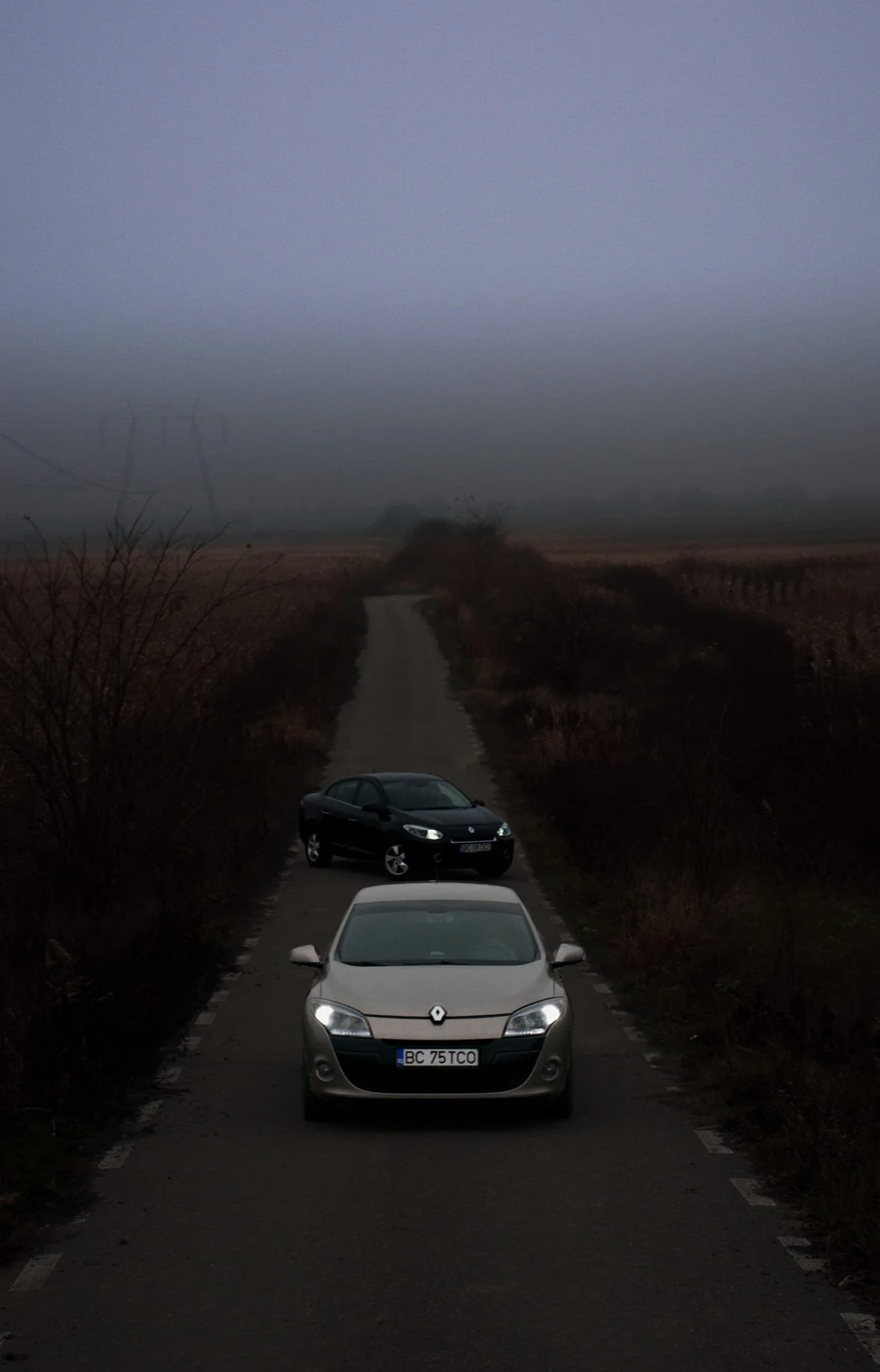 car in monochromatic shoot