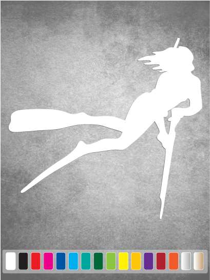 Spear Fisher Silhouette cut vinyl decal #1