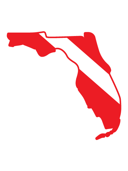 Dive Flag of FLORIDA vinyl decal #1