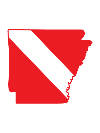 Dive Flag of ARKANSAS vinyl decal #1