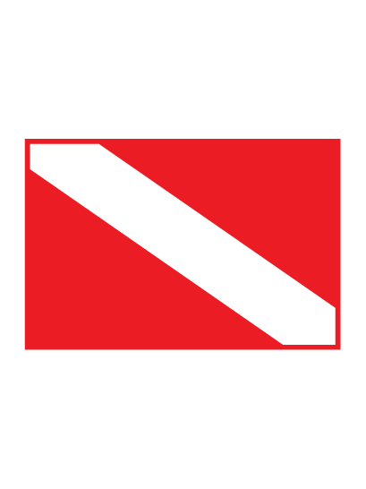 DIVE FLAG vinyl decal #1