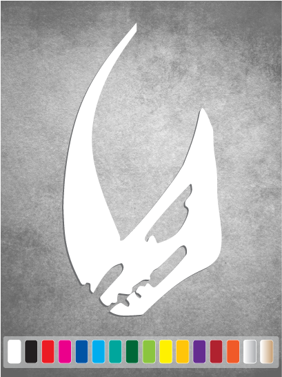Star Wars MUDHORN SKULL Logo Signet cut vinyl decal #1 Mandalorian