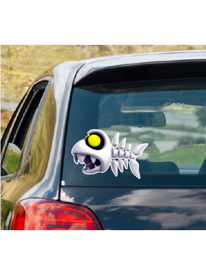 Super Mario Bros. FISH BONE vinyl decal #1