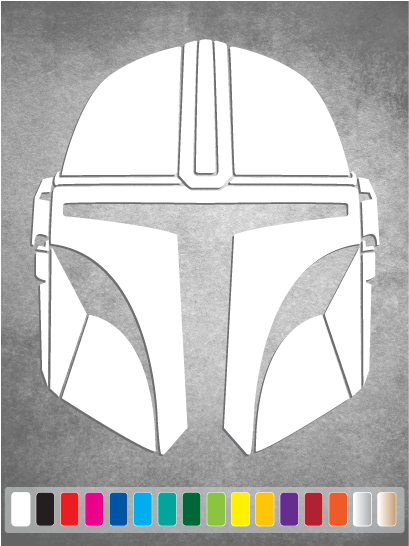 Star Wars THE MANDALORIAN HELMET cut vinyl decal #1