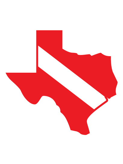 Dive Flag of TEXAS vinyl decal #1