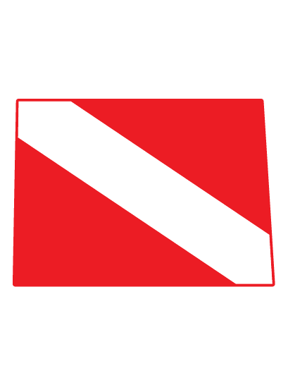Dive Flag of COLORADO vinyl decal #1