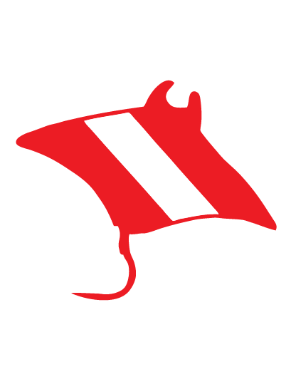 Dive Flag of a MANTA RAY vinyl decal #1