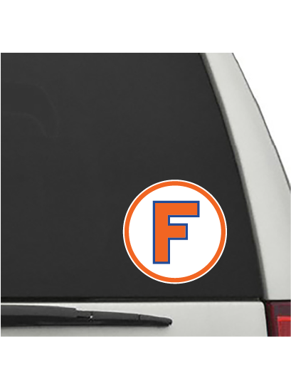 Florida Gators Orange CIRCLE F Logo vinyl decal UF