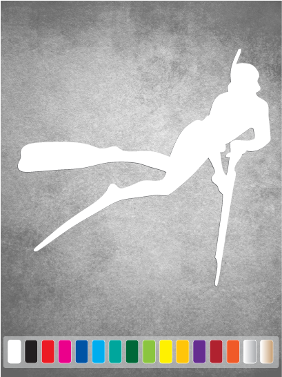 Spear Fisher Silhouette cut vinyl decal #2
