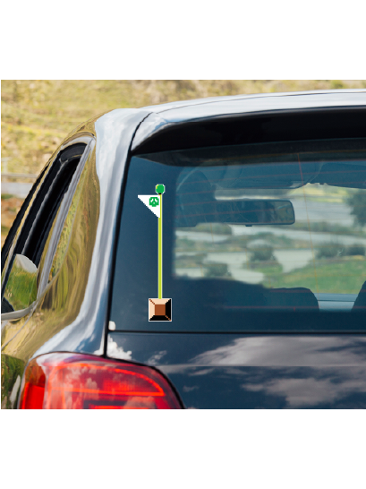 Super Mario Bros. FLAG POLE vinyl decal #1