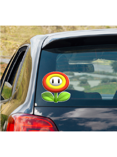 Super Mario Bros. FIRE FLOWER vinyl decal #2